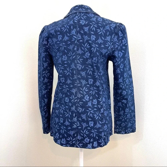 Draper James Floral Denim Blazer - NWT - Reese Witherspoon Preppy Jacket - Picture 6 of 10